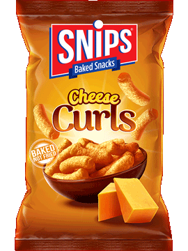 A bag of Snips Cheese Curls